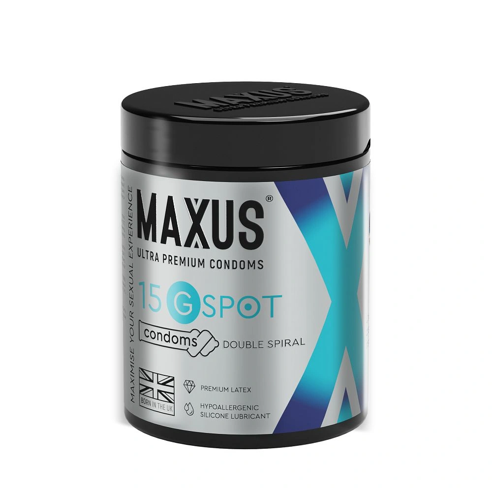 Гладкие презервативы Maxus G spot с двойной спиралью - 15 шт. - изображение товара