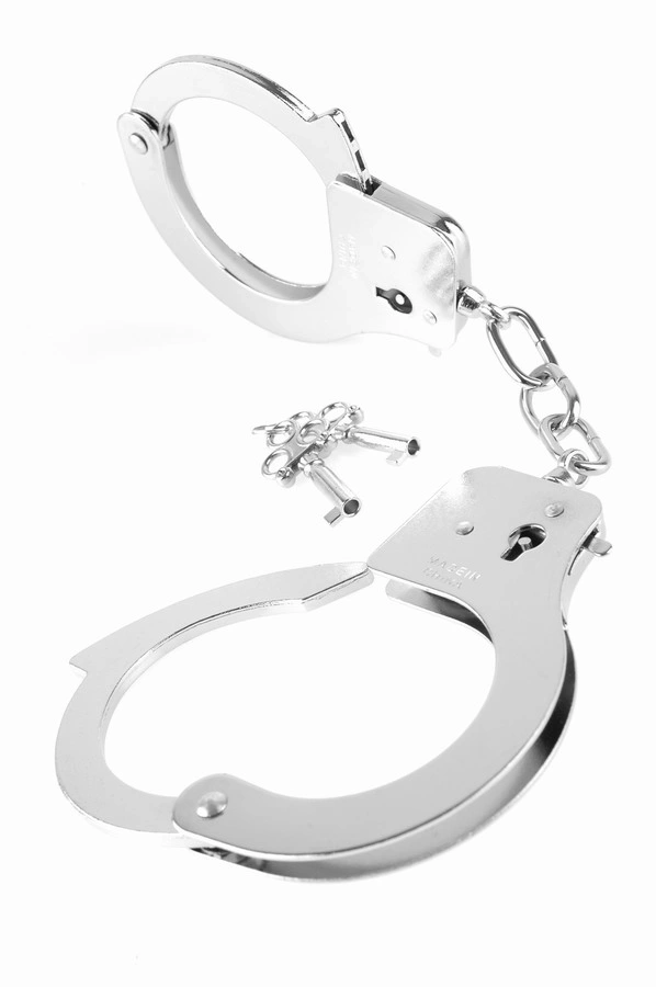 Металлические серебристые наручники Designer Metal Handcuffs - изображение товара