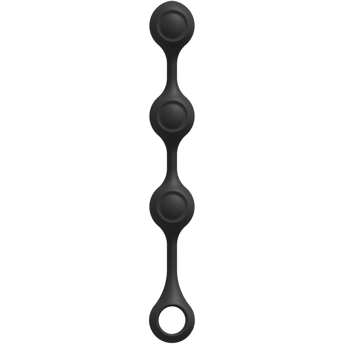 Черные утяжеленные анальные шарики Anal Essentials Weighted Silicone Anal Balls - 34,3 см. - изображение товара