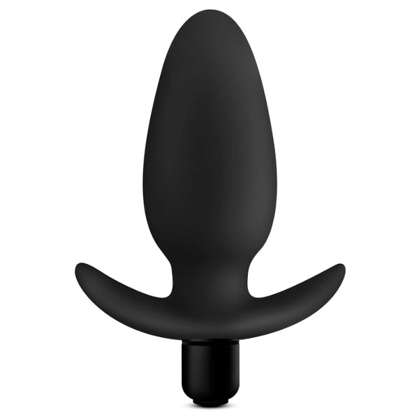 Черная анальная вибропробка Silicone Saddle Plug - 12,1 см. - изображение товара