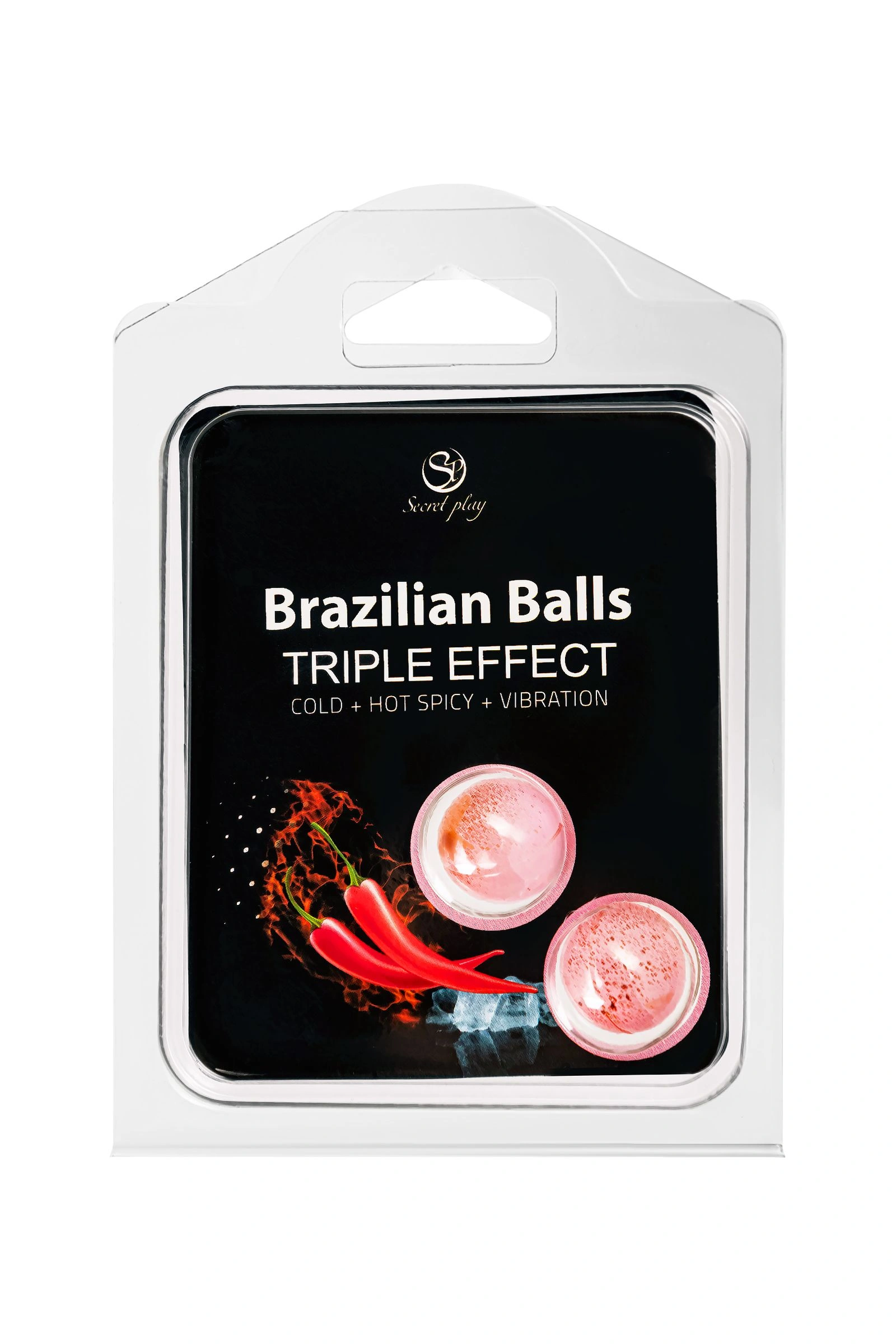 Тройные массажные шарики Secret Play, эффект с маслом Brazilian Balls - изображение товара