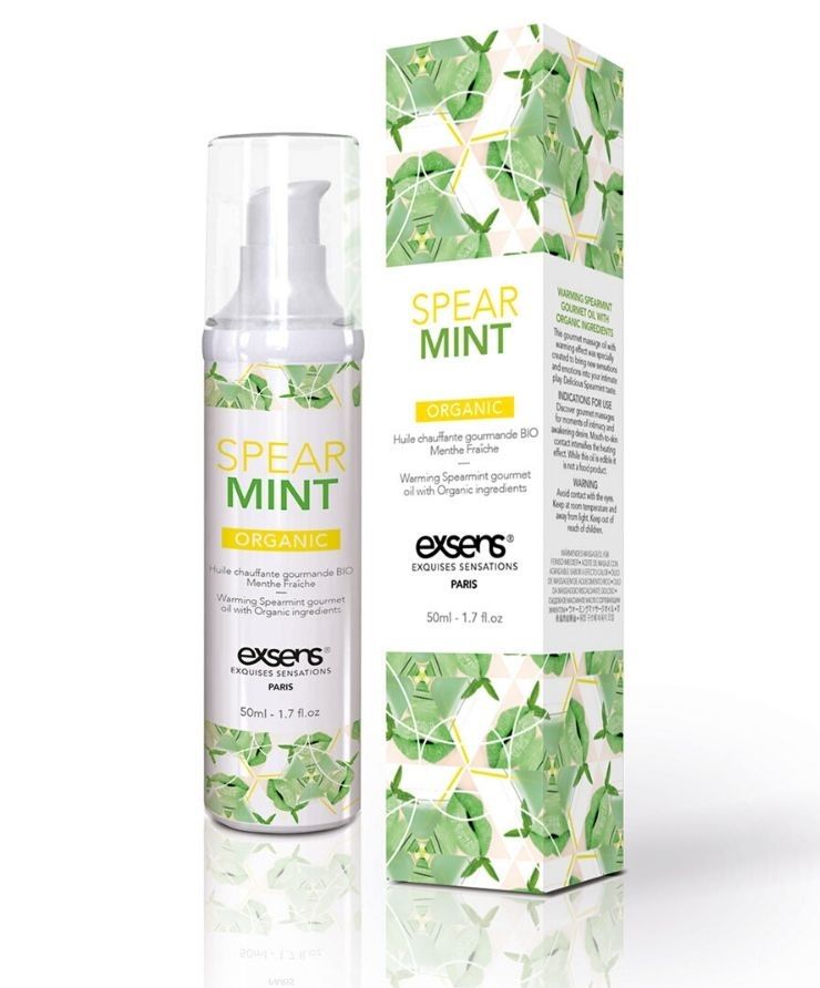 Разогревающее массажное масло Gourmet Spearmint Organic с органическими ингредиентами - 50 мл. - изображение товара