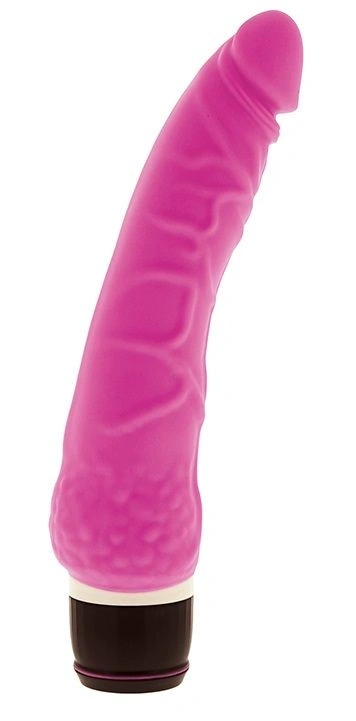 Вибратор Dream Toys, 18 см, реалистик с венками, розовая модель PURRFECT SILICONE CLASSIC 7.1 INCH - изображение товара