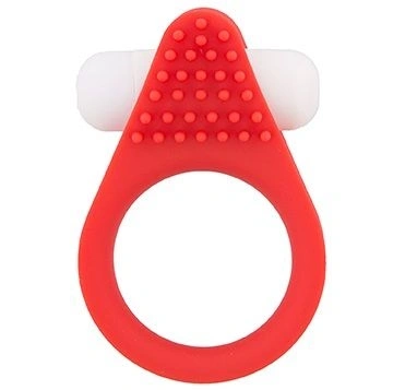 Эрекционное кольцо Dream Toys, силиконовое, красное LIT-UP SILICONE STIMU RING 1 - изображение товара