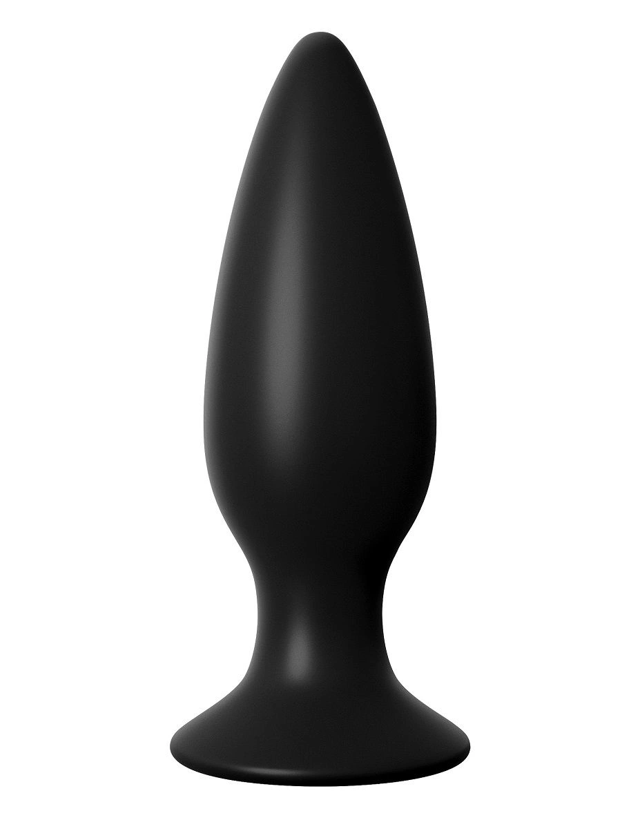 Чёрная большая анальная вибропробка Large Rechargeable Anal Plug - 13,5 см. - изображение товара