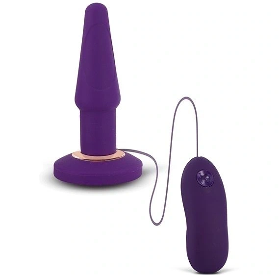 Фиолетовая анальная вибропробка APEX BUTT PLUG LARGE PURPLE - 15 см. - изображение товара